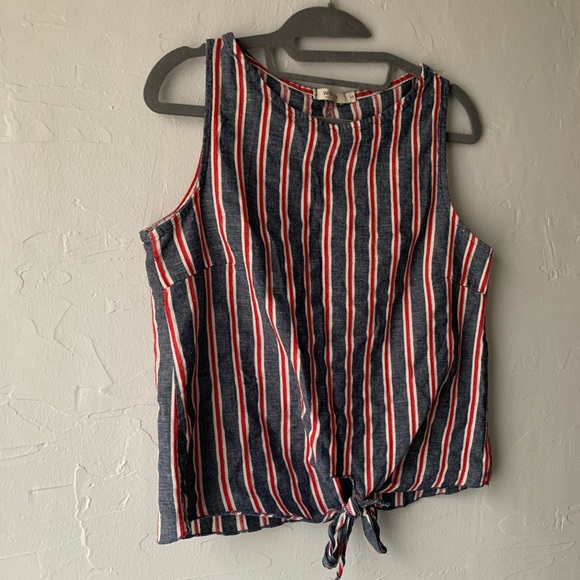 Striped linen summer tank top - Picture 5 of 5